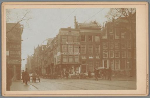 View of the Vijzelstraat from the Keizersgracht in Amsterdam