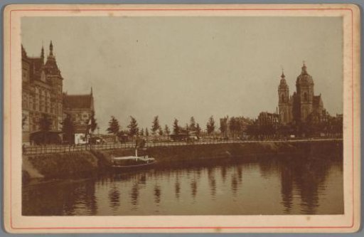 View of Central Station and the Nicolaaskerk in Amsterdam, from the Station Island