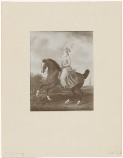 Equestrian portrait of Wilhelmina of Prussia