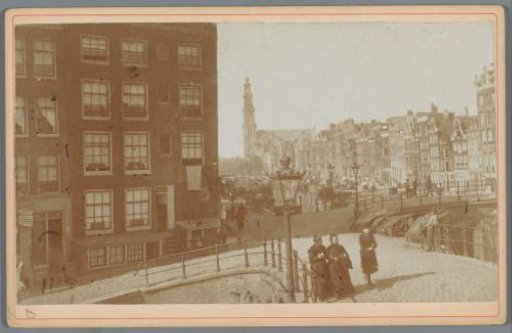 View of the Prinsengracht with the Westerkerk in Amsterdam