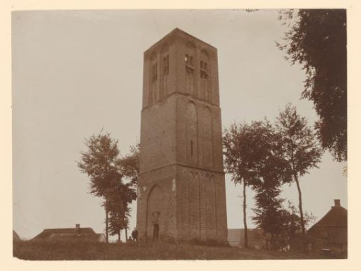 View of an old church tower in Puiflijk