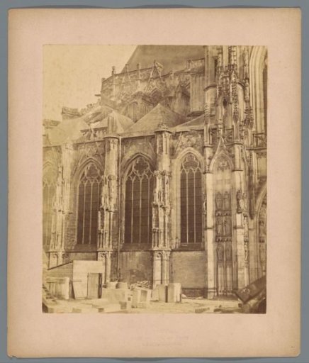 Part of the facade of St. John's Cathedral in 's-Hertogenbosch