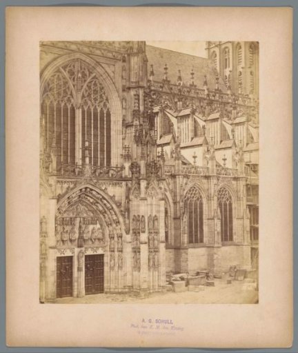 Part of the facade of St. John's Cathedral in 's-Hertogenbosch