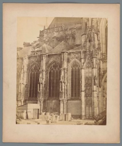 Part of the facade of St. John's Cathedral in 's-Hertogenbosch