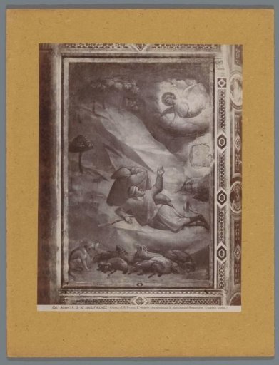 Photographic reproduction of a painting by G. Taddi, representing the Annunciation to the Shepherds