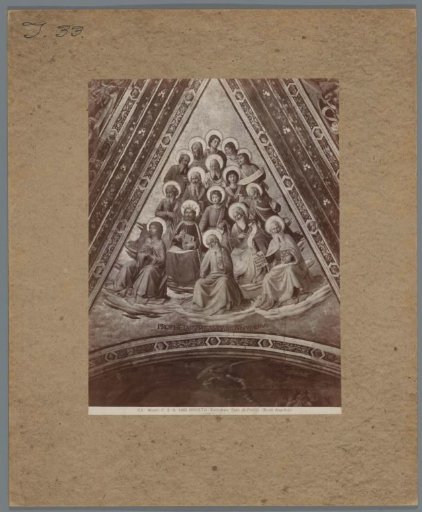 Photographic reproduction of a fresco by Fra Angelico, depicting a choir of prophets