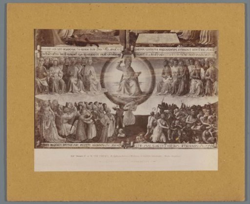Photographic reproduction of a painting by Fra Angelico, depicting the Last Judgment