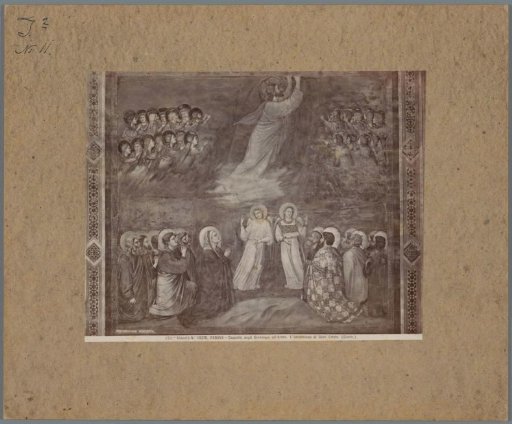 Photographic reproduction of a painting by Giotto, depicting the Ascension of Christ