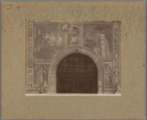 Painting in the Camposanto at Pisa by B. Gozzoli, representing the Annunciation