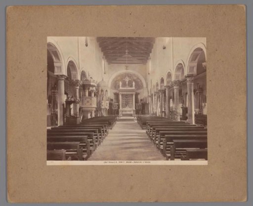 Interior of the Cathedral of Grado, with a view of the choir