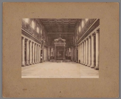 Interior of the Basilica of Santa Maria Maggiore, with a view of the choir