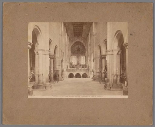 Interior of the Basilica of San Zeno Maggiore in Verona, with a view of the choir