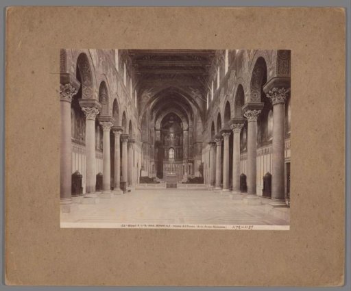 Interior of the Monreale Cathedral, with a view of the choir