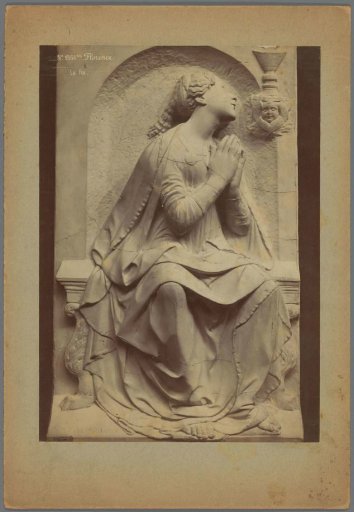 Plaster cast of a relief in the Musée des monuments français in Paris, depicting Faith