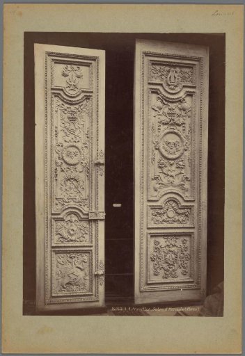 Two plaster casts of doors with relief in the Musée des monuments français in Paris
