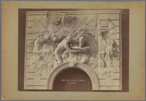 Plaster cast of a relief in the Musée des monuments français, depicting the horses of Apollo