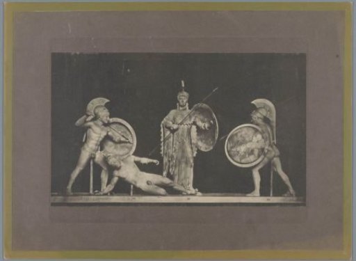 Four sculptures from the west pediment of the Temple of Aphaia on Aegina, depicting Pallas Athena and three warriors