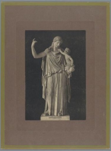 Sculpture of Eirene with Ploutos as a child