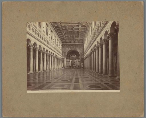 Interior of St. Paul Outside the Walls in Rome, viewed towards the choir