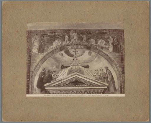 Mosaic of the High Altar of Santi Nereo e Achilleo in Rome, depicting Christ and various saints