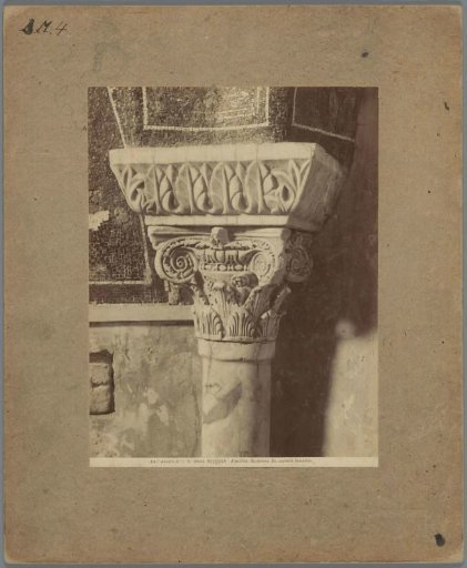 Capital of a column in a baptistery in Ravenna