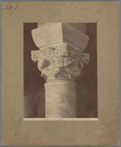 Capital of a column in the Basilica of Sant'Apollinare in Classe in Ravenna