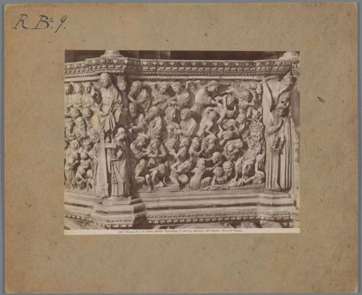 Detail of the Pulpit in the Cathedral of Siena by Nicola Pisano, depicting Hell