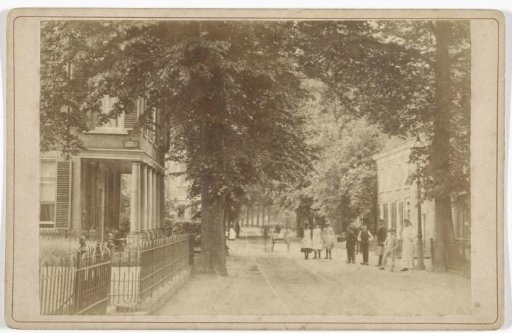A Group of People in the Village Street at Velp
