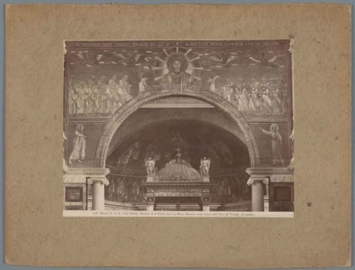 Mosaic above the altar of the Basilica of Saint Paul Outside the Walls in Rome, depicting Christ and saints