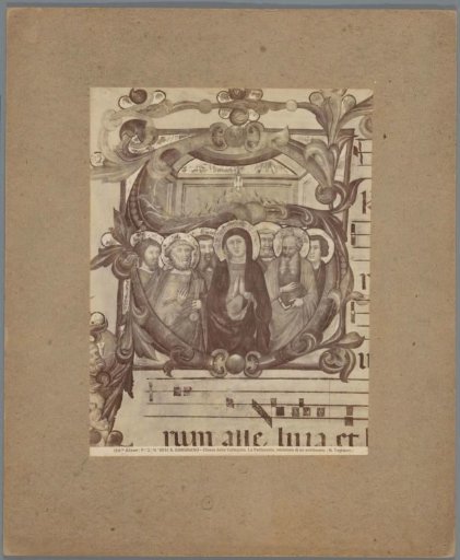 Miniature painting in an antiphonary, depicting the Descent of the Holy Spirit at Pentecost