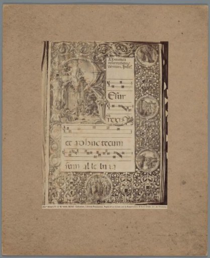 Miniature painting in a choir book, depicting the Resurrection of Christ