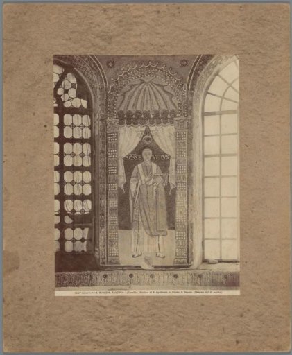 Mosaic in the Basilica of Sant'Apollinare in Classe in Ravenna, depicting Saint Severus