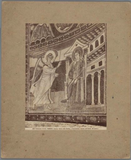 Mosaic in the Euphrasian Basilica in Poreč, depicting the Annunciation