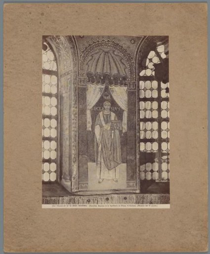 Mosaic in the Basilica of Sant'Apollinare in Classe in Ravenna, depicting Saint Ecclesius