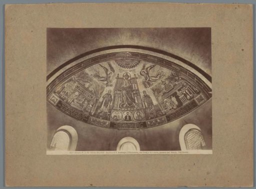 Mosaic in the Basilica of Saint Ambrose, depicting Christ with saints