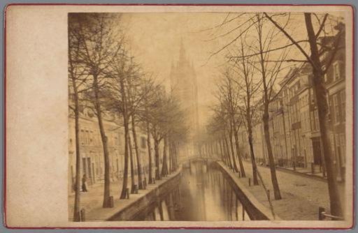 View of the Oude Delft and the Old Church in Delft