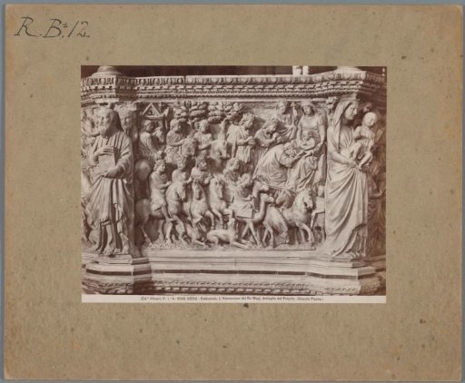 Relief on the pulpit of the Duomo in Siena, depicting the Adoration of the Magi