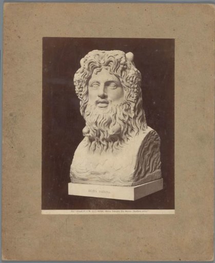 Bust of a sea god in the Vatican Museums in Vatican City