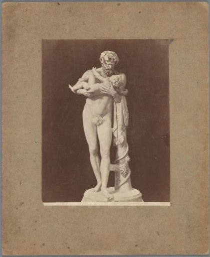 Sculpture of Silenus with the child Bacchus in the Vatican Museums in Vatican City