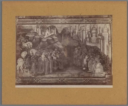 Painting by Cenni di Francesco in the Cappella della Croce di Giorno in Volterra, depicting the Legend of the Holy Cross