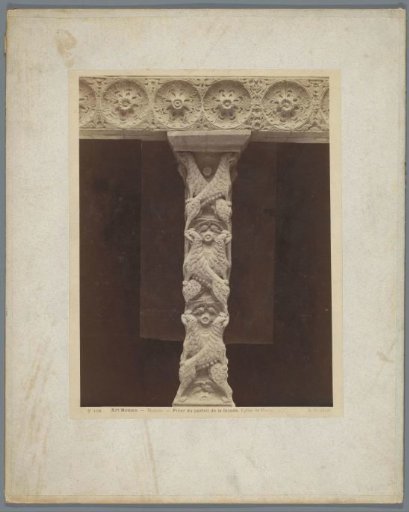 Pillar in the portal of the Abbey of Moissac