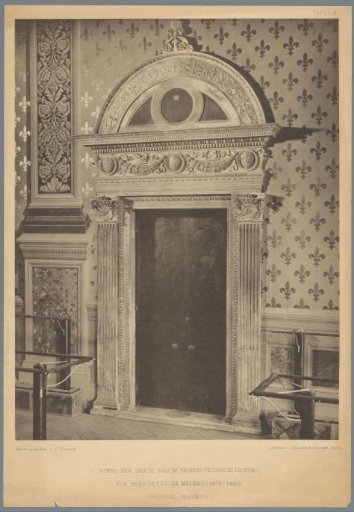 Door of the Sala dei Gigli in the Palazzo Vecchio in Florence
