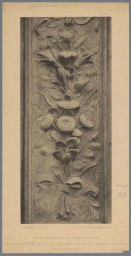 Relief with flowers by Lorenzo Ghiberti, from a door of the Baptistery in Florence
