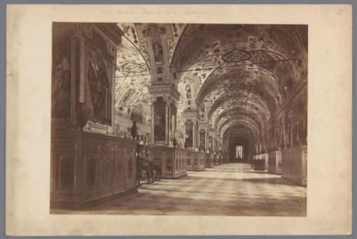 Interior of the Sistine Hall in the Vatican Library in Vatican City