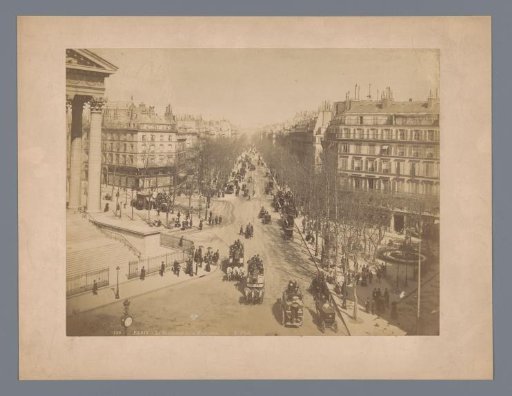 View of the Boulevard de la Madeleine in Paris