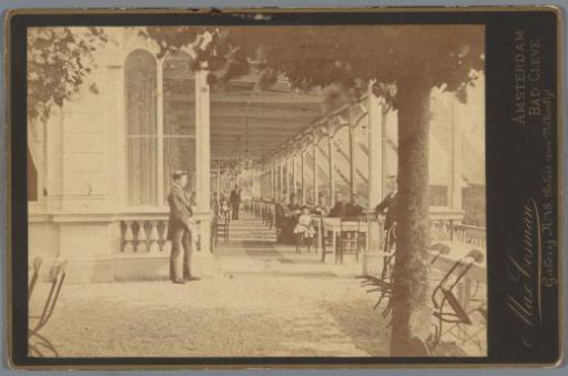 View of the terrace of Hotel Maywald in Cleves