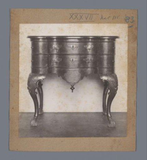 Commode with four drawers on the corners in the Rijksmuseum, Amsterdam