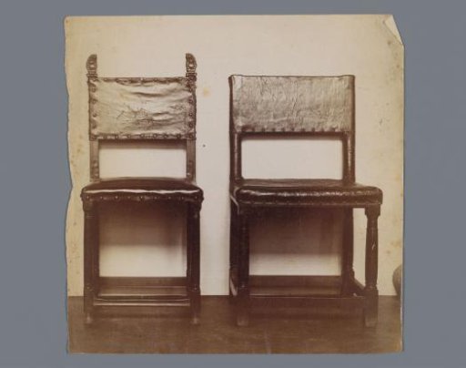 Two chairs with turned legs in the Rijksmuseum