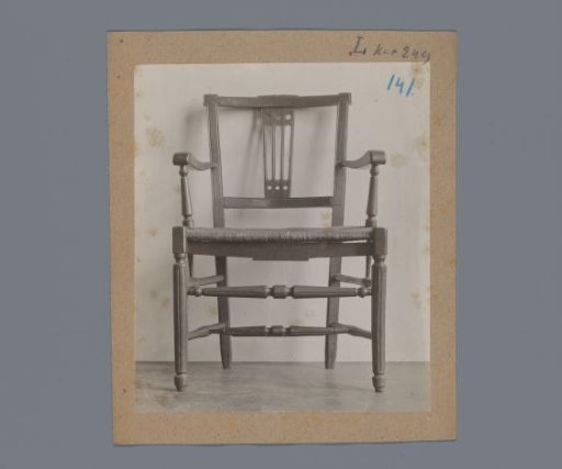 Chair with an openwork back and a rush seat