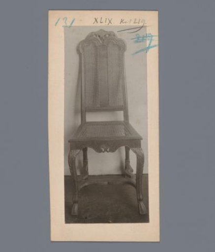 Chair with rush seating (probable) in the Rijksmuseum, Amsterdam